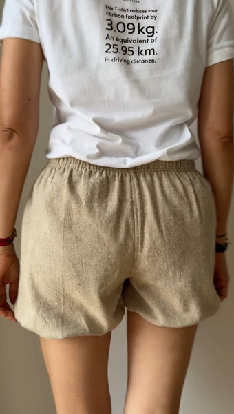 RTBU Sustainable wear Iyengar Yoga/Pole Dance Gymnastics Free Exercise Natural Hemp Fiber Bloomers Shorts  (medium-weight)