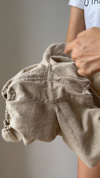 RTBU Sustainable wear Iyengar Yoga/Pole Dance Gymnastics Free Exercise Natural Hemp Fiber Bloomers Shorts  (medium-weight)