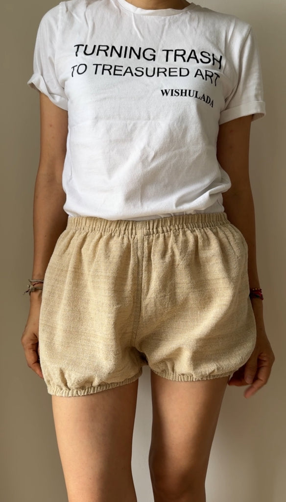 RTBU Sustainable wear Iyengar Yoga/Pole Dance Gymnastics Free Exercise Natural Hemp Fiber Bloomers Shorts  (Light-weight)