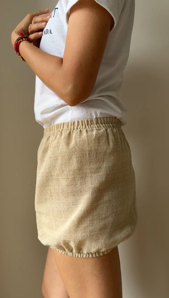 RTBU Sustainable wear Iyengar Yoga/Pole Dance Gymnastics Free Exercise Natural Hemp Fiber Bloomers Shorts  (Light-weight)