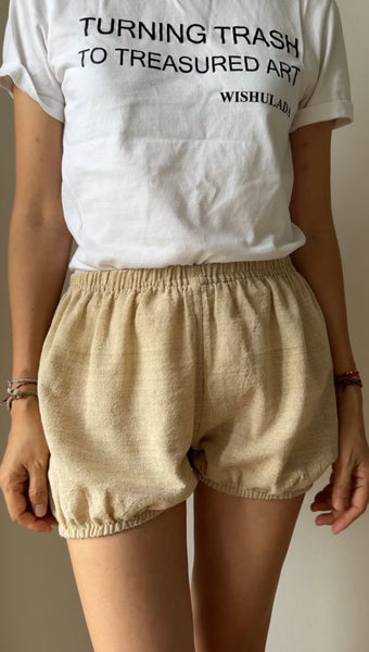 RTBU Sustainable wear Iyengar Yoga/Pole Dance Gymnastics Free Exercise Natural Hemp Fiber Bloomers Shorts  (Light-weight)