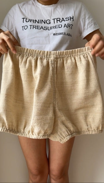 RTBU Sustainable wear Iyengar Yoga/Pole Dance Gymnastics Free Exercise Natural Hemp Fiber Bloomers Shorts  (Light-weight)