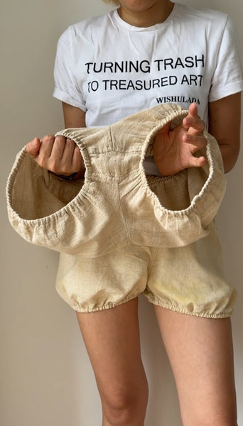 RTBU Sustainable wear Iyengar Yoga/Pole Dance Gymnastics Free Exercise Natural Hemp Fiber Bloomers Shorts  (Light-weight)