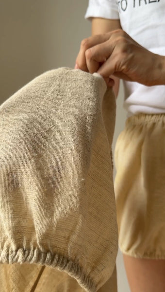 RTBU Sustainable wear Iyengar Yoga/Pole Dance Gymnastics Free Exercise Natural Hemp Fiber Bloomers Shorts  (Light-weight)