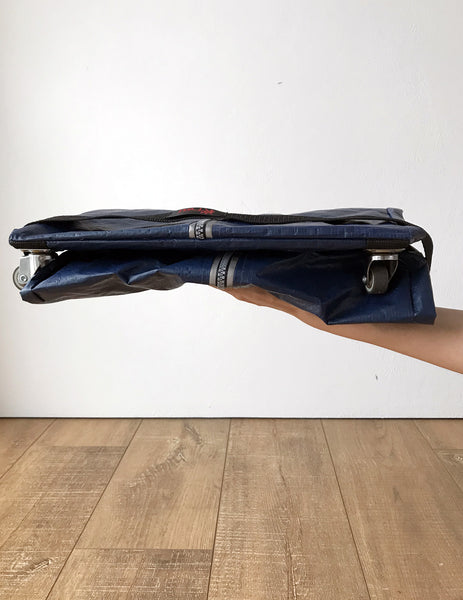 EPA! Caster Wheels Foldable Soft Compact Minimalist Travel Rolling Luggage Backpack Skate