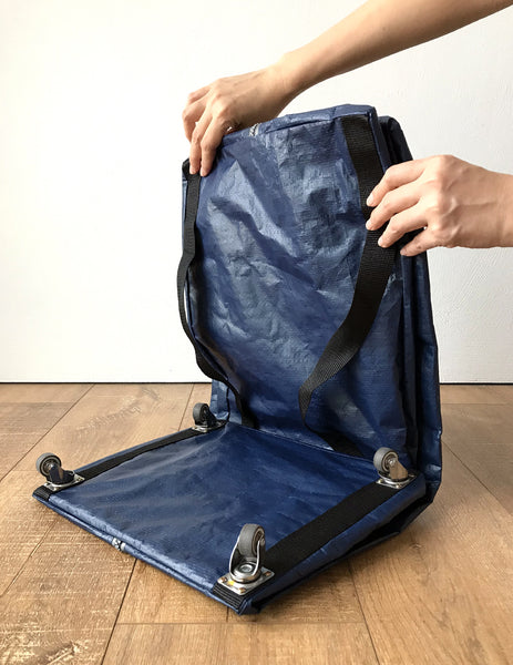 EPA! Caster Wheels Foldable Soft Compact Minimalist Travel Rolling Luggage Backpack Skate