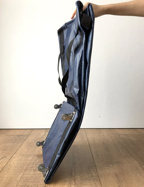 EPA! Caster Wheels Foldable Soft Compact Minimalist Travel Rolling Luggage Backpack Skate