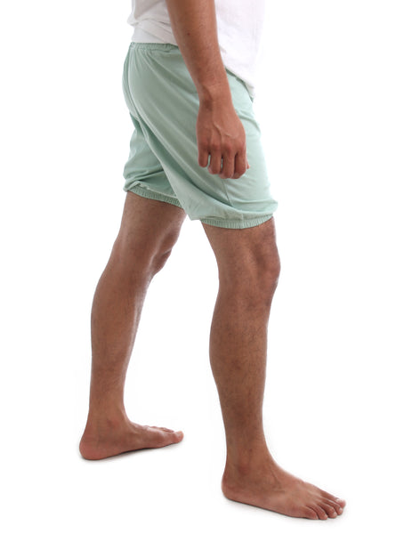 RTBU Men Iyengar Yoga Dance Ballet Pilates Cotton Bloomer Shorts Patel Green