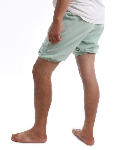 RTBU Men Iyengar Yoga Dance Ballet Pilates Cotton Bloomer Shorts Patel Green