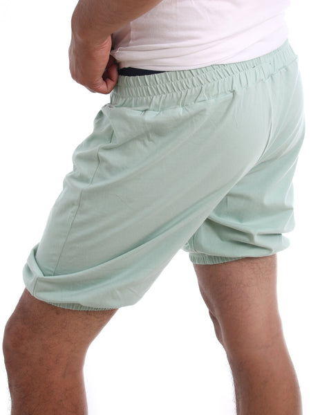 RTBU Men Iyengar Yoga Dance Ballet Pilates Cotton Bloomer Shorts Patel Green