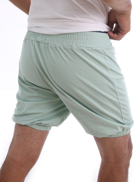 RTBU Men Iyengar Yoga Dance Ballet Pilates Cotton Bloomer Shorts Patel Green