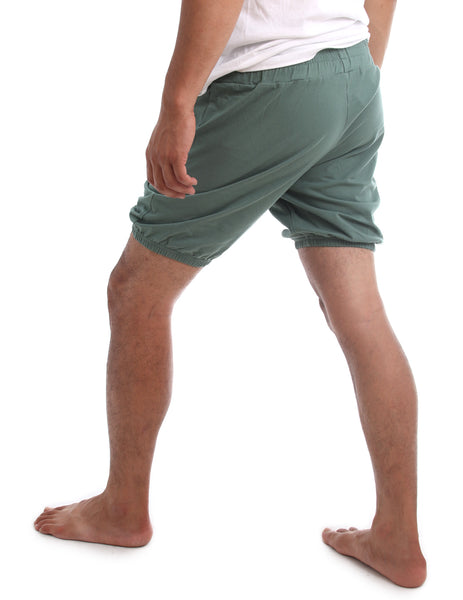 RTBU Iyengar Yoga Pole Dance Gym Exercise Cotton Bloomer Shorts Lake Green