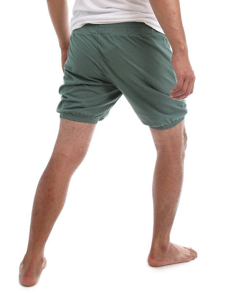 RTBU Iyengar Yoga Pole Dance Gym Exercise Cotton Bloomer Shorts Lake Green