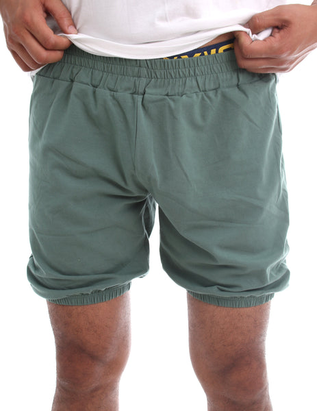 RTBU Iyengar Yoga Pole Dance Gym Exercise Cotton Bloomer Shorts Lake Green