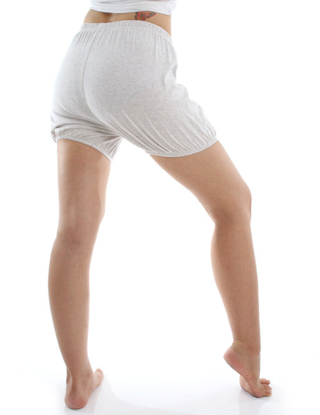 RTBU Iyengar Yoga/Pole Dance Gymnastics Free Exercise Cotton Bloomer Shorts Light Heather Gray