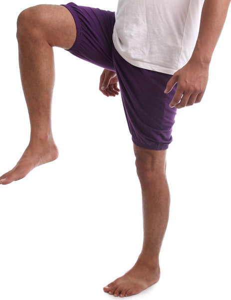 RTBU Iyengar Yoga Pole Dance Gym Flip Exercise Cotton Bloomer Shorts Purple