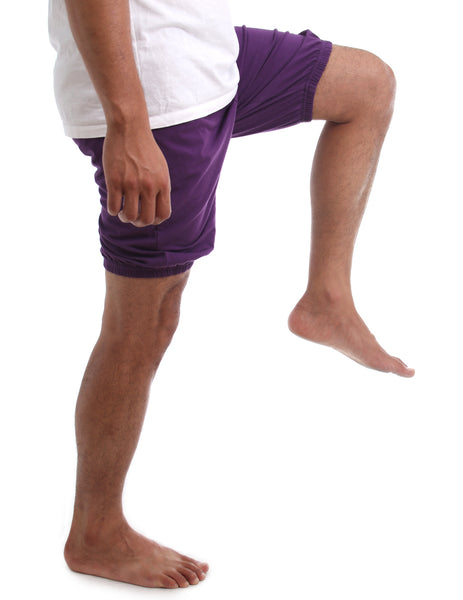 RTBU Iyengar Yoga Pole Dance Gym Flip Exercise Cotton Bloomer Shorts Purple