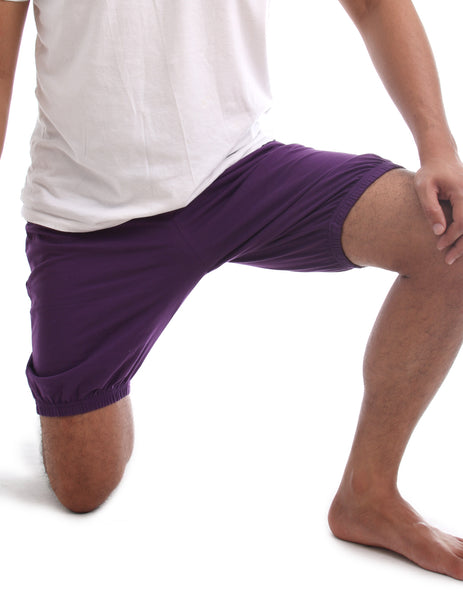 RTBU Iyengar Yoga Pole Dance Gym Flip Exercise Cotton Bloomer Shorts Purple
