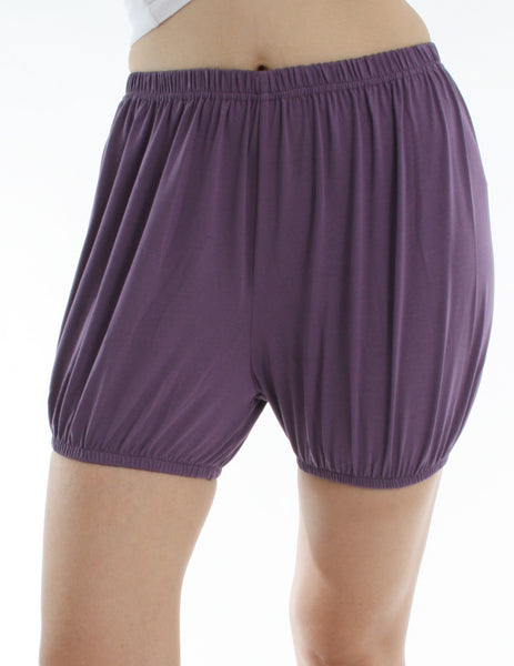 RTBU Iyengar Yoga Dance Ballet Practice Pilates Cotton Bloomer Shorts Purple