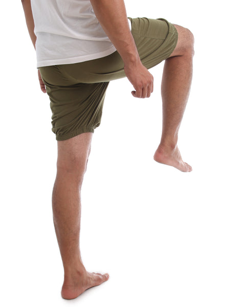 RTBU Male Men Iyengar Yoga Dance Ballet Pilates Cotton Bloomer Army Green