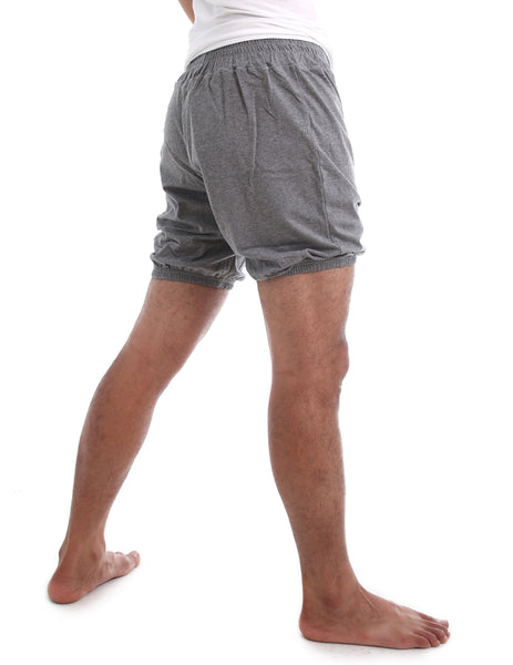 RTBU Mens Iyengar Yoga Pole Dance Pilates Cotton Bloomer Shorts Heather Gray