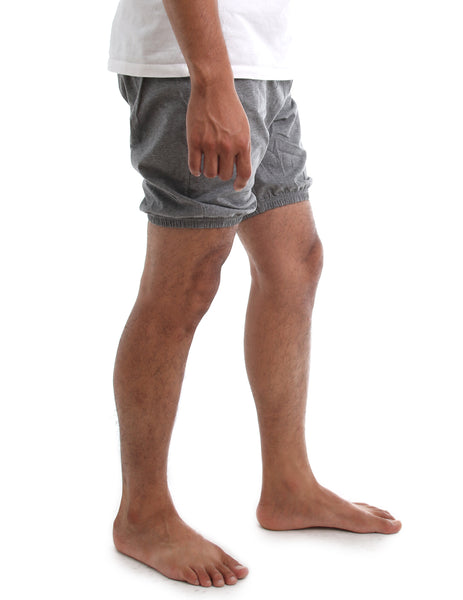 RTBU Mens Iyengar Yoga Pole Dance Pilates Cotton Bloomer Shorts Heather Gray