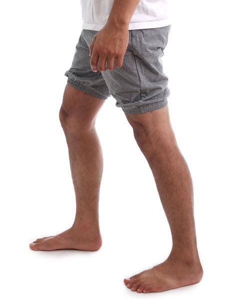 RTBU Mens Iyengar Yoga Pole Dance Pilates Cotton Bloomer Shorts Heather Gray