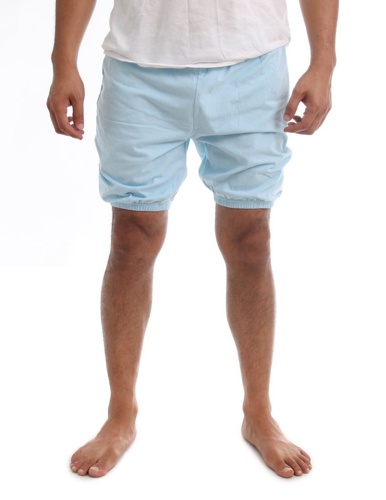 RTBU Men Iyengar Yoga Dance Ballet Pilates Cotton Bloomer Shorts Baby Blue