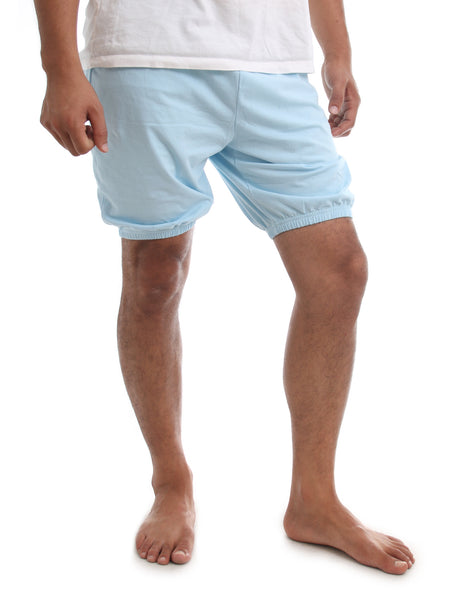 RTBU Men Iyengar Yoga Dance Ballet Pilates Cotton Bloomer Shorts Baby Blue