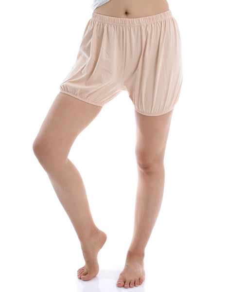 RTBU India Iyengar Yoga Dance Ballet Practice Pilates Cotton Bloomer Shorts Nude