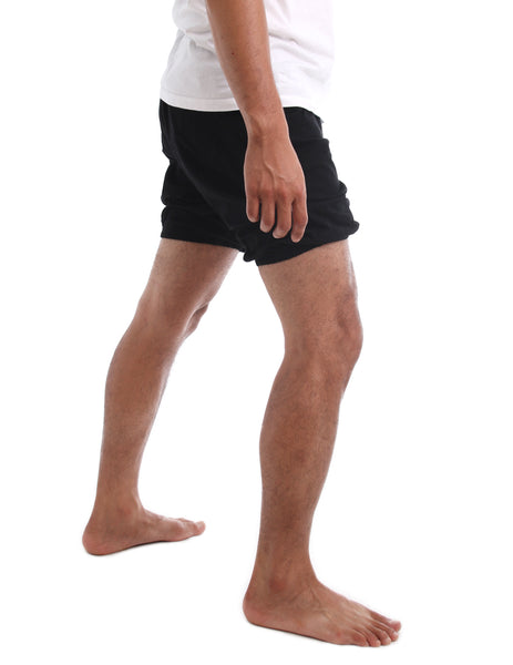 RTBU Men Iyengar Yoga Ballet Dance Practice Pilates Cotton Bloomer Shorts Black