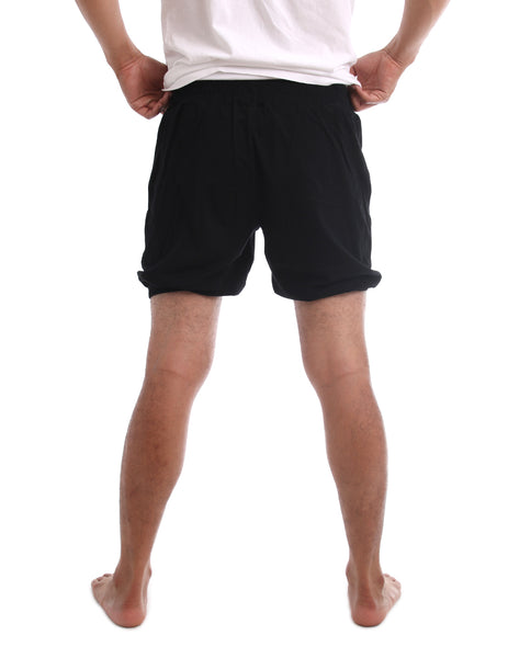 RTBU Men Iyengar Yoga Ballet Dance Practice Pilates Cotton Bloomer Shorts Black