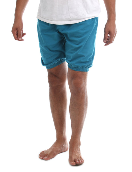 RTBU Mens Iyengar Yoga Pilates Cotton Anti-Flashing Bloomer Shorts Teal Blue