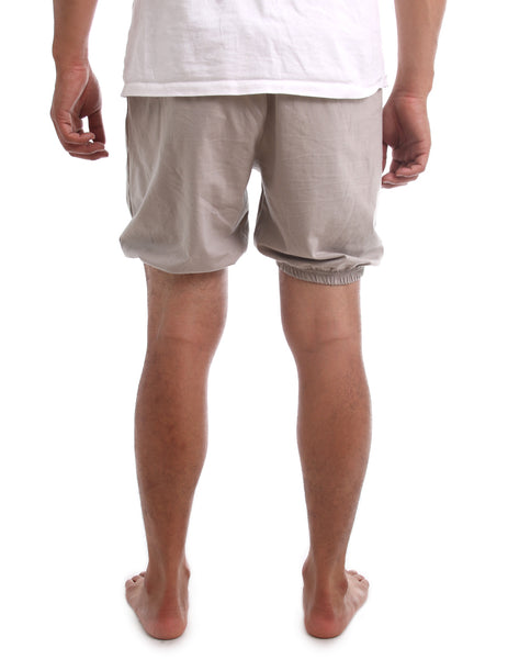 RTBU Men Iyengar Yoga Dance Ballet Pilates Cotton Bloomer Shorts Cement Gray