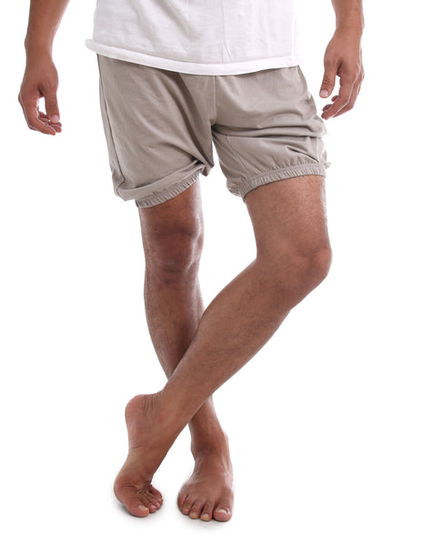 RTBU Men Iyengar Yoga Dance Ballet Pilates Cotton Bloomer Shorts Cement Gray