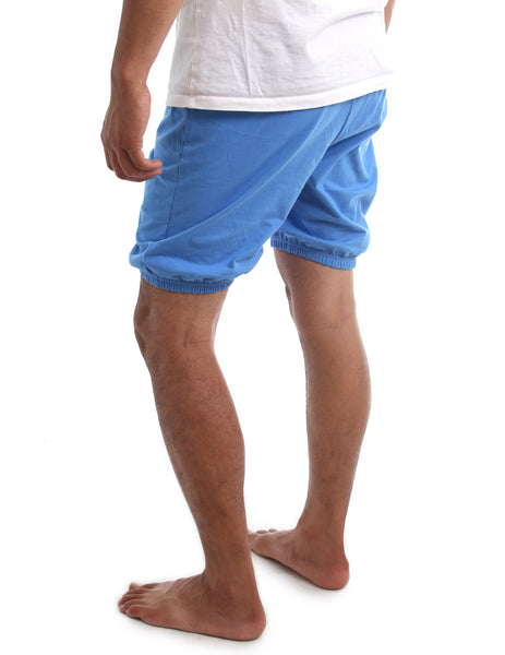 RTBU Men Iyengar Yoga Dance Ballet Pilates Cotton Bloomer Shorts Crayon Blue