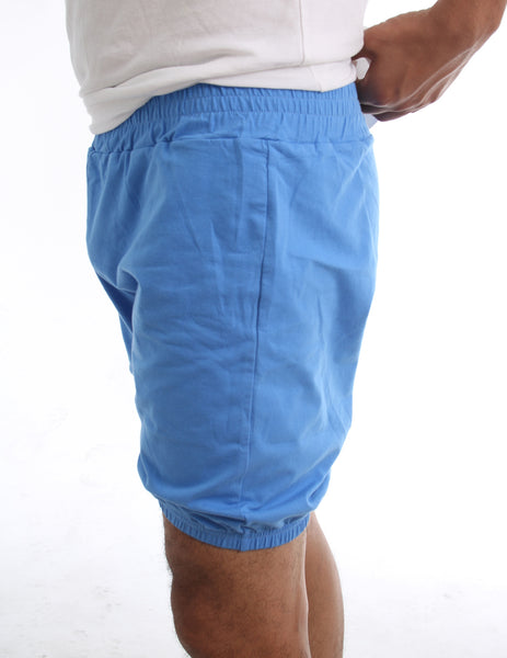 RTBU Men Iyengar Yoga Dance Ballet Pilates Cotton Bloomer Shorts Crayon Blue