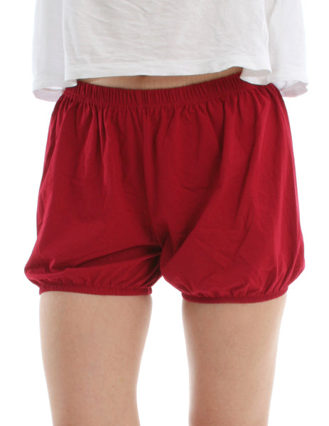 RTBU India Iyengar Yoga/Pole Dance Pilates 100% Cotton Bloomer Bubble Shorts Red