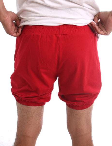 RTBU Iyengar Yoga/Pole Dance Gym Split Flip Exercise Cotton Bloomer Shorts Red