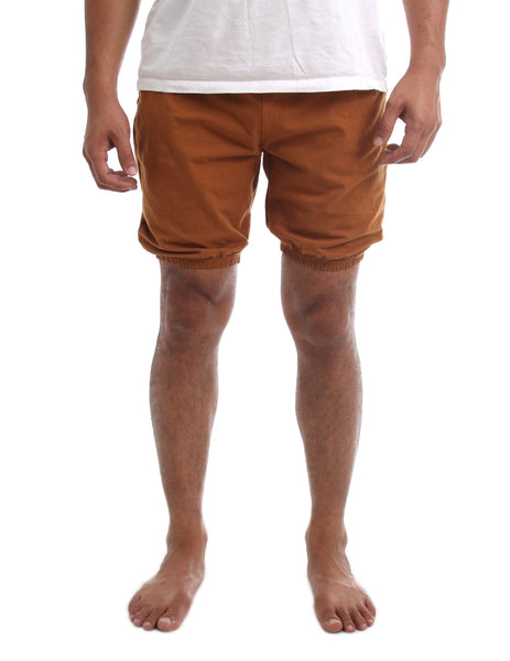 RTBU Men Indian Iyengar Yoga Dance Pilates Cotton Bloomer Shorts Caramel Brown