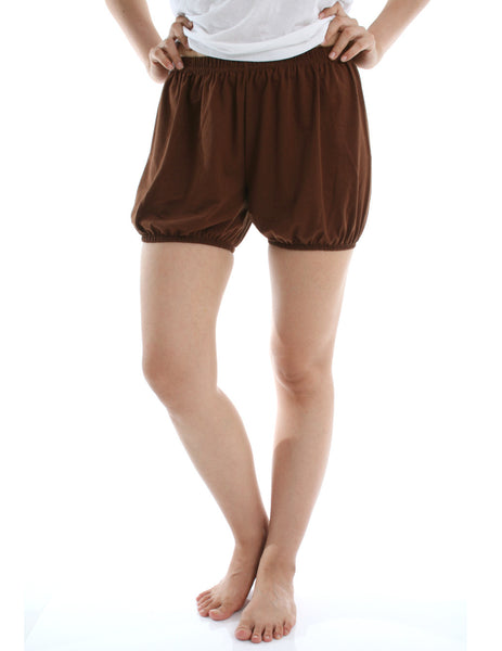 RTBU 360 degree Protective Flash-Proof Iyengar Yoga Dance 100% Cotton Bloomer Shorts Brown