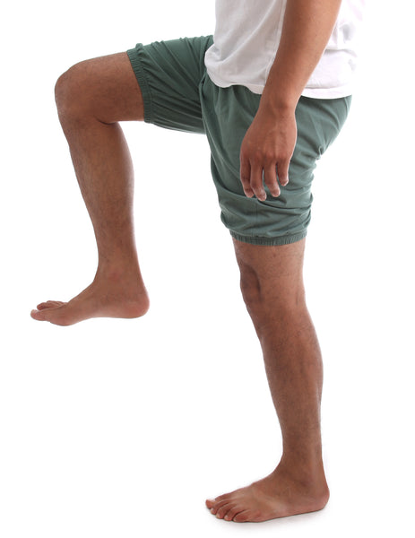 RTBU Iyengar Yoga Pole Dance Gym Exercise Cotton Bloomer Shorts Lake Green