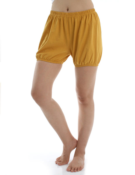 RTBU Iyengar Yoga/Pole Dance Pilates Cotton Bloomer Bubble Shorts Mustard Yellow