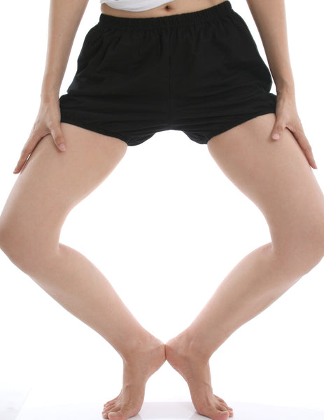 RTBU Iyengar Yoga Dance Ballet Pilates Cotton Bloomer Easy Comfort Shorts Black