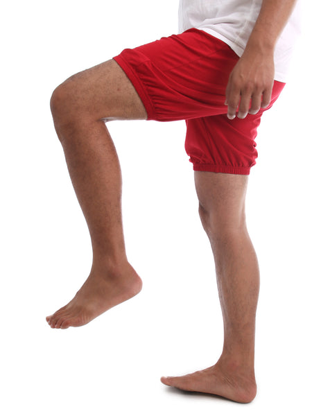 RTBU Iyengar Yoga/Pole Dance Gym Split Flip Exercise Cotton Bloomer Shorts Red